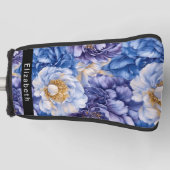 Mooi Mooi Blauwe Pioen Personalized Golfheadcover (Voorkant)