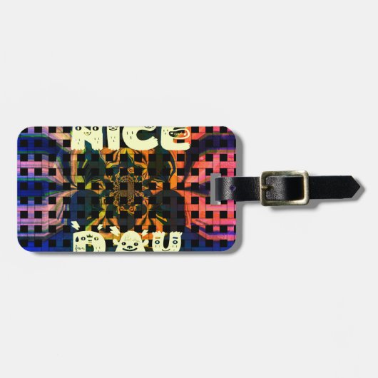 Mooi mooi hebben een mooie dag tekst print vector bagagelabel (Voorkant horizontaal)