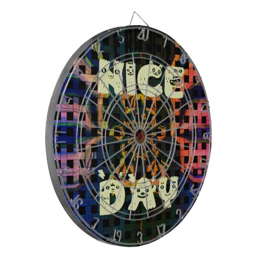 Mooi mooi hebben een mooie dag tekst print vector dartbord (Voorkant Links)