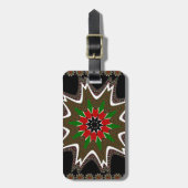 Mooi mooi kenya cultureel motief geometrisch bagagelabel (Voorkant verticaal)