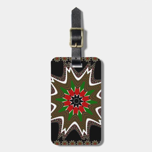 Mooi mooi kenya cultureel motief geometrisch bagagelabel (Voorkant verticaal)