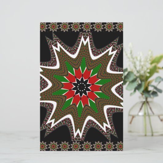 Mooi mooi kenya cultureel motief geometrisch briefpapier (Staand voorkant)