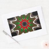 Mooi mooi kenya cultureel motief geometrisch rechthoekige sticker (Envelop)