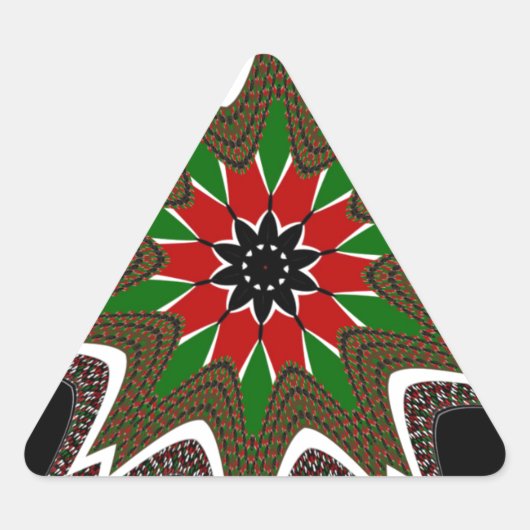 Mooi mooi kenya cultureel motief geometrisch sticker (Voorkant)