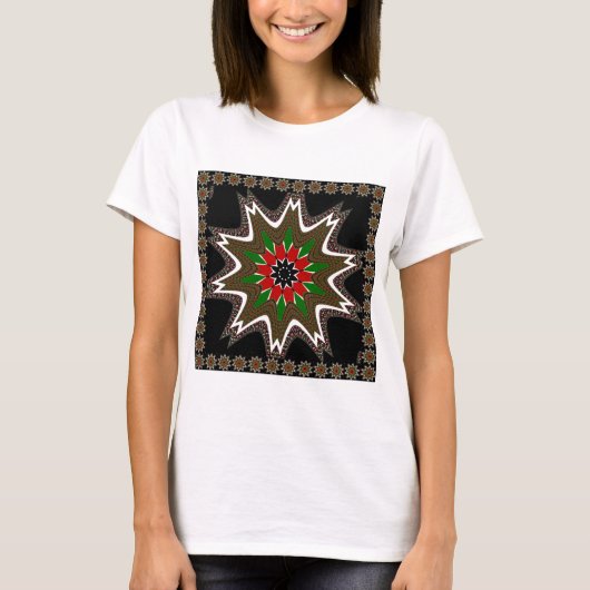 Mooi mooi kenya cultureel motief geometrisch t-shirt (Voorkant)