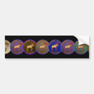 Mooi Moose Medallion Park City Souvenir Bumpersticker