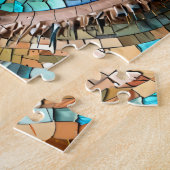 Mooi mozaïek oog legpuzzel (Zijkant)