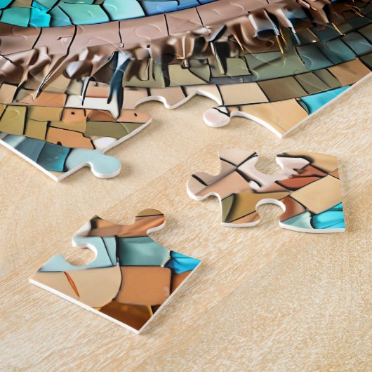 Mooi mozaïek oog legpuzzel (Zijkant)