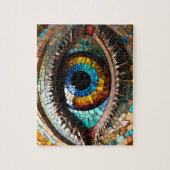 Mooi mozaïek oog legpuzzel (Verticaal)