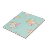 mooi, munt, shabby chic, country chic, floral, tegeltje (Zijkant)