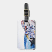 Mooi Mykonos Griekenland Panorama Uitzicht  Bagagelabel (Voorkant verticaal)