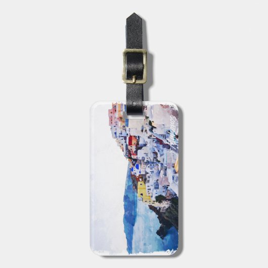 Mooi Mykonos Griekenland Panorama Uitzicht  Bagagelabel (Voorkant verticaal)