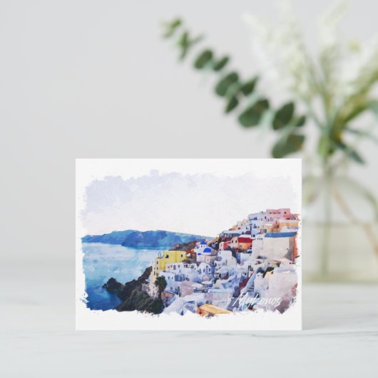 Mooi Mykonos Griekenland Panorama Uitzicht  Briefkaart (Staand voorkant)
