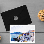 Mooi Mykonos Griekenland Panorama Uitzicht  Briefkaart