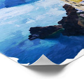 Mooi Mykonos Griekenland Panorama Uitzicht  Poster (Hoek)