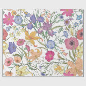 Mooi naadloos bloempatroon. ventilatorverlichting cadeaupapier (Vlak)