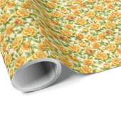 Mooi naadloos patroon van gele rozen cadeaupapier (Rol Hoek)