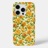 Mooi naadloos patroon van gele rozen Case-Mate iPhone case (Achterkant)
