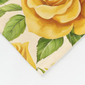 Mooi naadloos patroon van gele rozen fleece deken (Hoek)
