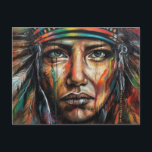 Mooi Native American Briefkaart<br><div class="desc">Een prachtige Native American AI gegenereerd</div>