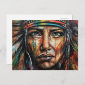Mooi Native American Briefkaart (Voorkant / Achterkant)