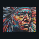 Mooi Native American Briefkaart<br><div class="desc">Een prachtige Native American AI gegenereerd</div>