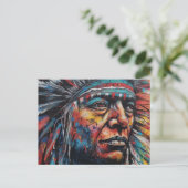 Mooi Native American Briefkaart (Staand voorkant)