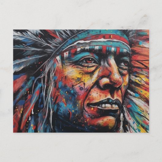 Mooi Native American Briefkaart (Voorkant)