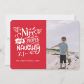 Mooi, Naughty... Funny Kerstfeestay-fotokaart Feestdagenkaart (Voorkant)