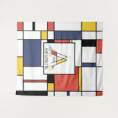 Mooi Neoplasticisme Kunst Monogram. Letter A Wandkleed (Voorkant (horizontaal))