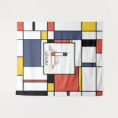 Mooi Neoplasticisme Kunst Monogram. Letter L Wandkleed (Voorkant (horizontaal))