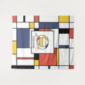 Mooi neoplasticisme kunst monogram. Letter O Wandkleed (Voorkant (horizontaal))