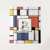 Mooi Neoplasticisme Kunst Monogram. Letter P Wandkleed (Voorkant)