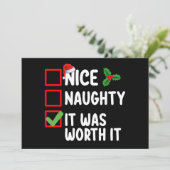 Mooi nicht. Het was de moeite waard om de kerstlij Kaart (Staand voorkant)