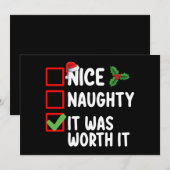 Mooi nicht. Het was de moeite waard om de kerstlij Kaart (Voorkant / Achterkant)