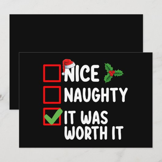 Mooi nicht. Het was de moeite waard om de kerstlij Kaart (Voorkant / Achterkant)