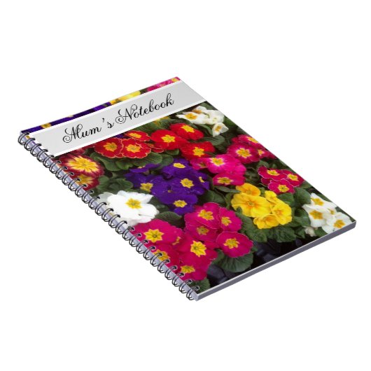 Mooi Notitieboek voor bloemen van heldere Polyanth (Rechterzijde)