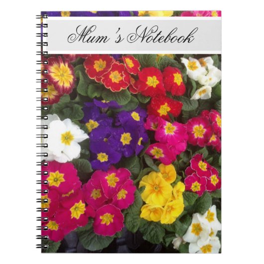Mooi Notitieboek voor bloemen van heldere Polyanth (Voorkant)