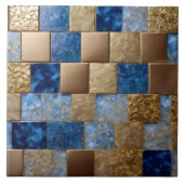 Mooi Ocean Blue Gold Populair Collectie Tegeltje (Voorkant)