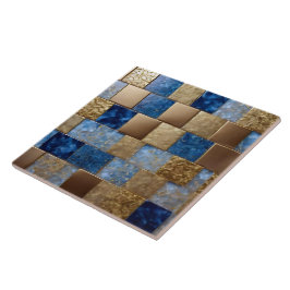 Mooi Ocean Blue Gold Populair Collectie Tegeltje