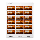 Mooi olifant silhouet & zonsondergang etiket (Full Sheet)