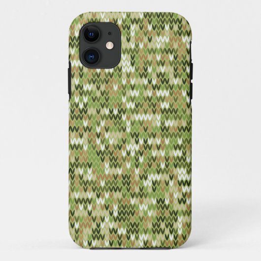 Mooi oma gebreid patroon in groene olijf kleur Case-Mate iPhone case (Achterkant)