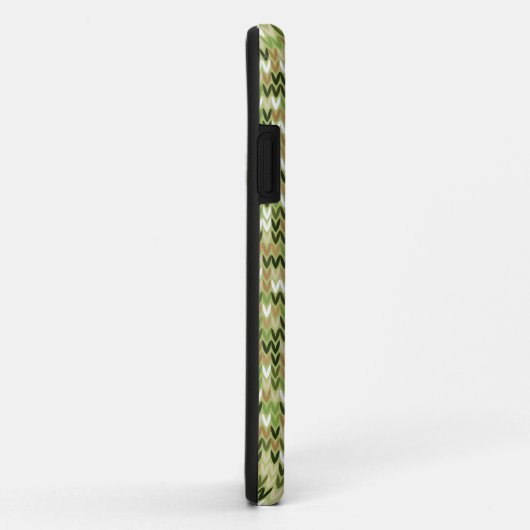 Mooi oma gebreid patroon in groene olijf kleur Case-Mate iPhone case (Achterkant/rechts)