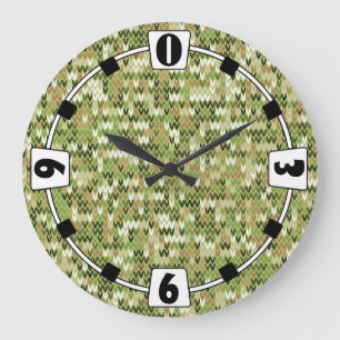 Mooi oma gebreid patroon in groene olijf kleur grote klok