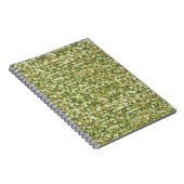 Mooi oma gebreid patroon in groene olijf kleur notitieboek (Rechterzijde)