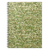 Mooi oma gebreid patroon in groene olijf kleur notitieboek (Voorkant)