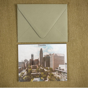 Mooi Omaha Nebraska City Uitzicht Briefkaart