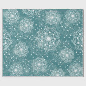 mooi omslagpapier met sneeuwvlokken in de winter cadeaupapier (Vlak)