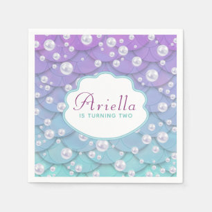 Mooi Onder het Zee Zeemeermin Verjaardag Servet