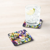 Mooi Onderzetter Tiger | Kleurrijke tijgerOnderzet (Rechterzijde)